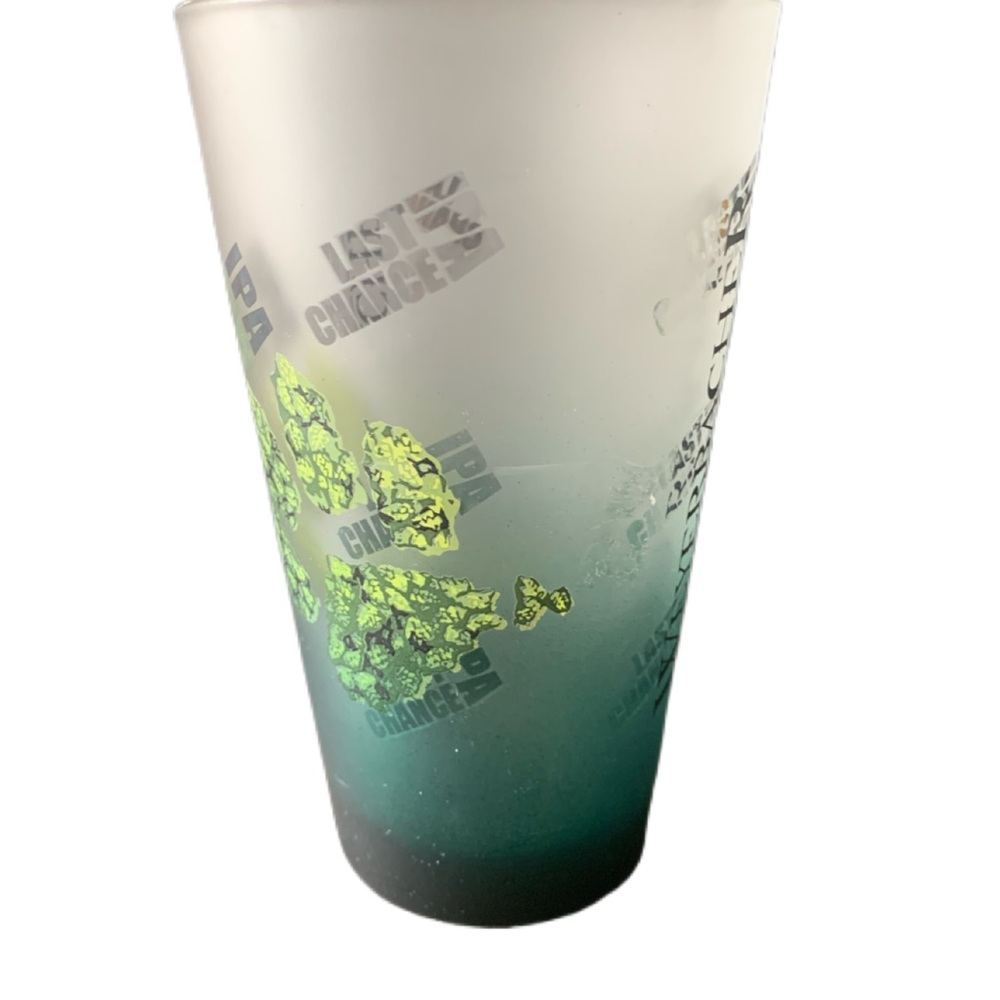 Pre Owned Weyerbacher Last Chance IPA Beer Lager Frosted Pint Glass Heavy Base - Picture 4 of 14